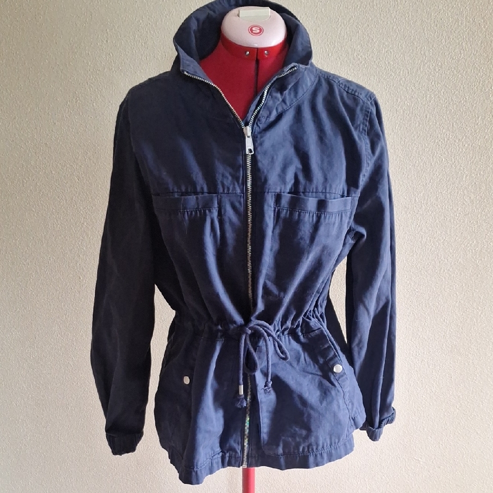 Old Navy Navy Drawstring Utility Anorak Jacket Size L